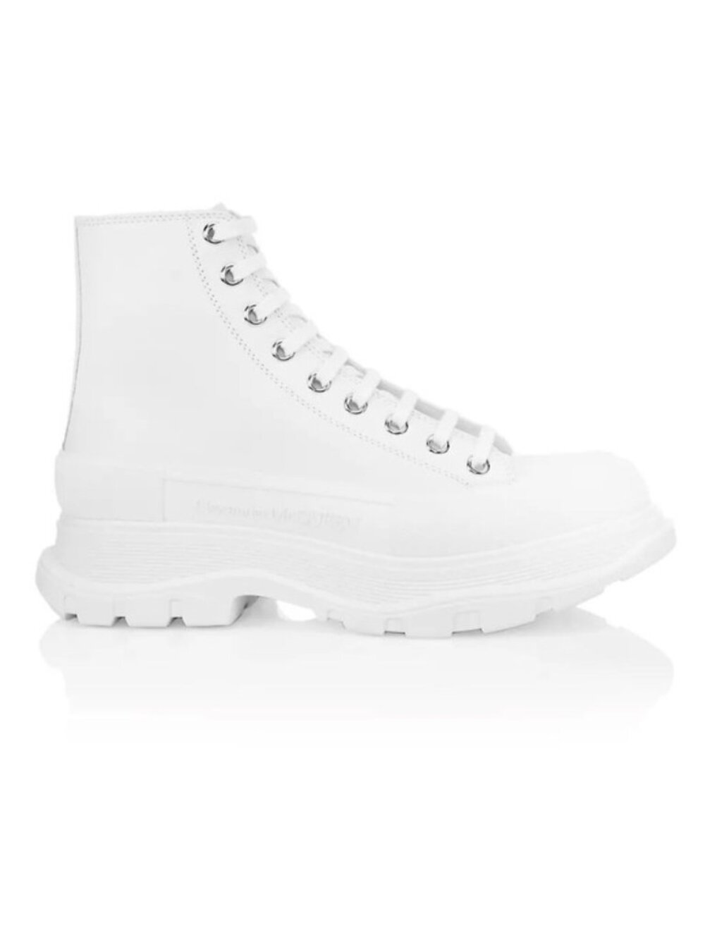 Alexander McQueen Treadslick Leather HIgh-Top Sneakers White Men’s EU 40/US 7